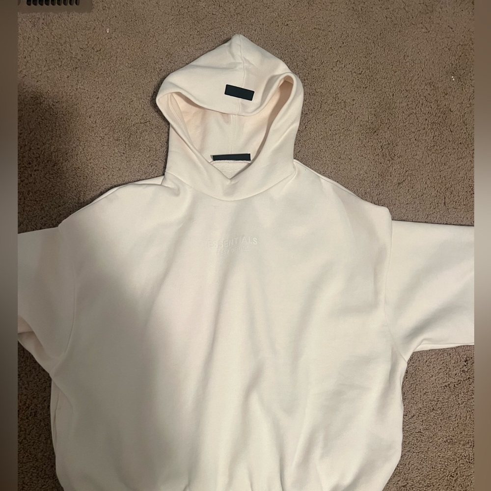 White essentials hoodie